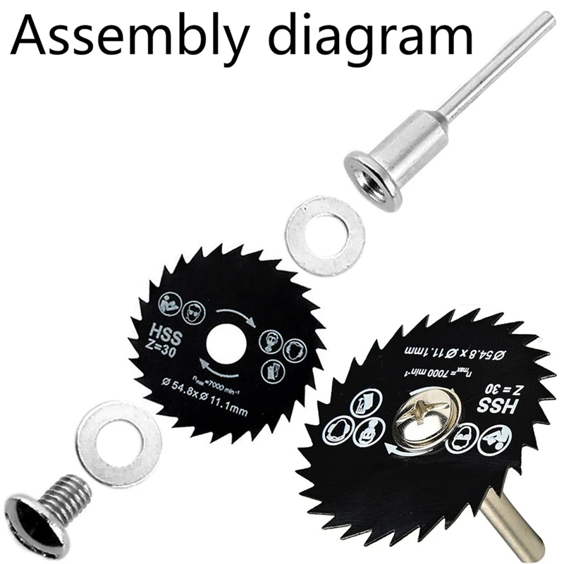 3Pcs HSS Circular Saw Blade Cutting Blade Rotary Tool Cutting Disc For Wood Cutting Outer Diameter 54.8Mm/2.15Inch Easy To Use