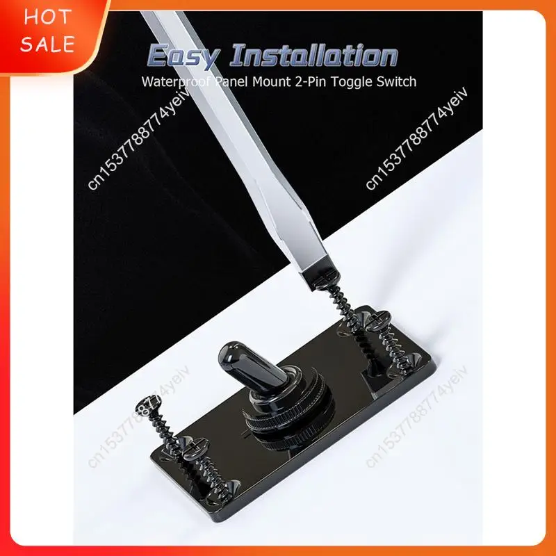 Heavy Duty Toggle Switch 12V,2Pc 2Pin Waterproof SPST Marine On Off Switch With Mounting Panel 30A For Marine Electrical A62X