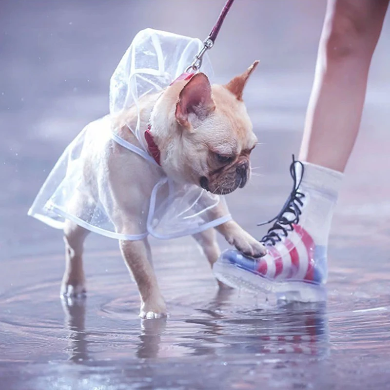 Dog Raincoat Waterproof Transparen Rain Coat Pet Outdoor Clothes for Small Medium Dogs French Bulldog Puppy Cat macotas Outfits