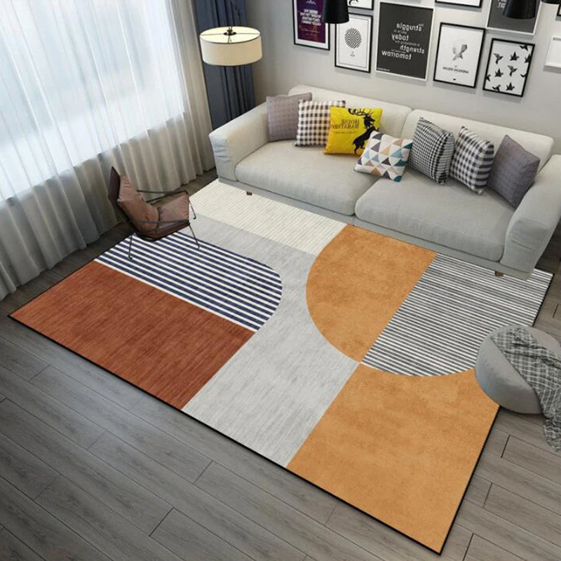 Luxury Geometric Pattern Carpet Living Room Home Decoration Modern Large Area Rugs Easy Clean Non-slip Entrance Door Mat Ковер