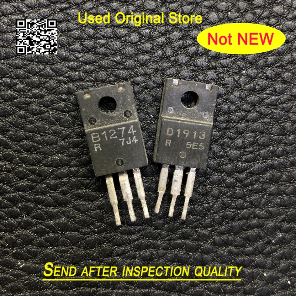 Used 2pcs B1274 D1913 2SB1274 2SD1913 A Pair TO-220F Original disassembly