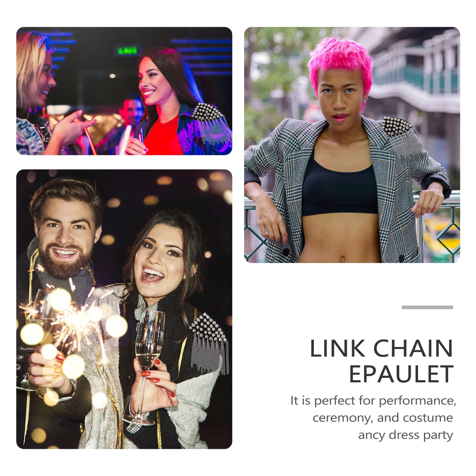 1 قطعة سلسلة شرابة الكتفية برشام ربط سلسلة شارة ملابس أنيقة ملحق مناسبة لسترة موحدة