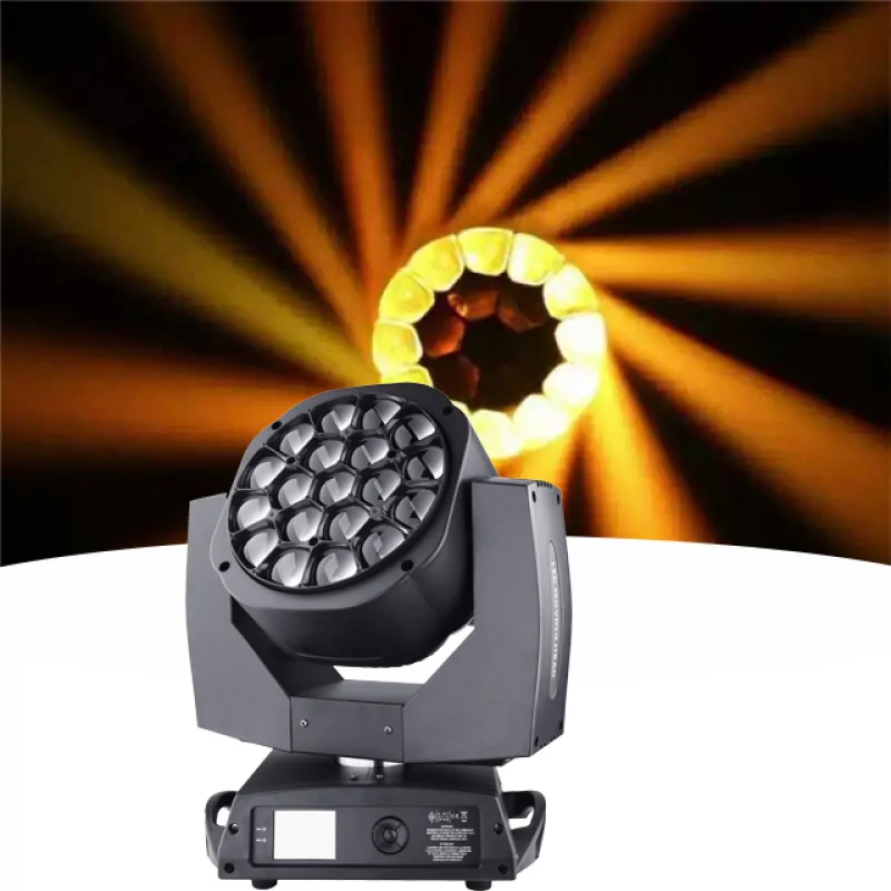 

Clay Paky K10 19*15w RGBW LED Moving Head Light Big Bee Eyes Wash Stage Lighting Zoom Beam DMX512 Control Aluminum Lamp Body
