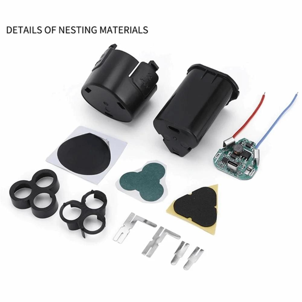 Direct Insertion For Makita Set Triangle Shape 18650 Lithium Lithium Battery Kit DIY 12V Voltage Power Tool Battery