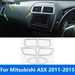 For Mitsubishi ASX 2011 2012 2013 2014 2015 Matte Center Console Dashboard Air Condition Vent Outlet Cover Trim Car Accessories