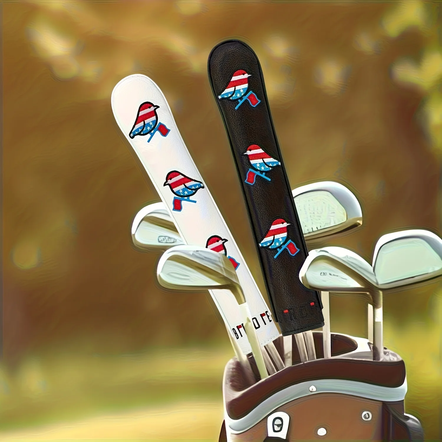 1pc American Bird Design Style Directional Golf Club Head Cover, Fashionable Golf Direction Stick- Protective Durable