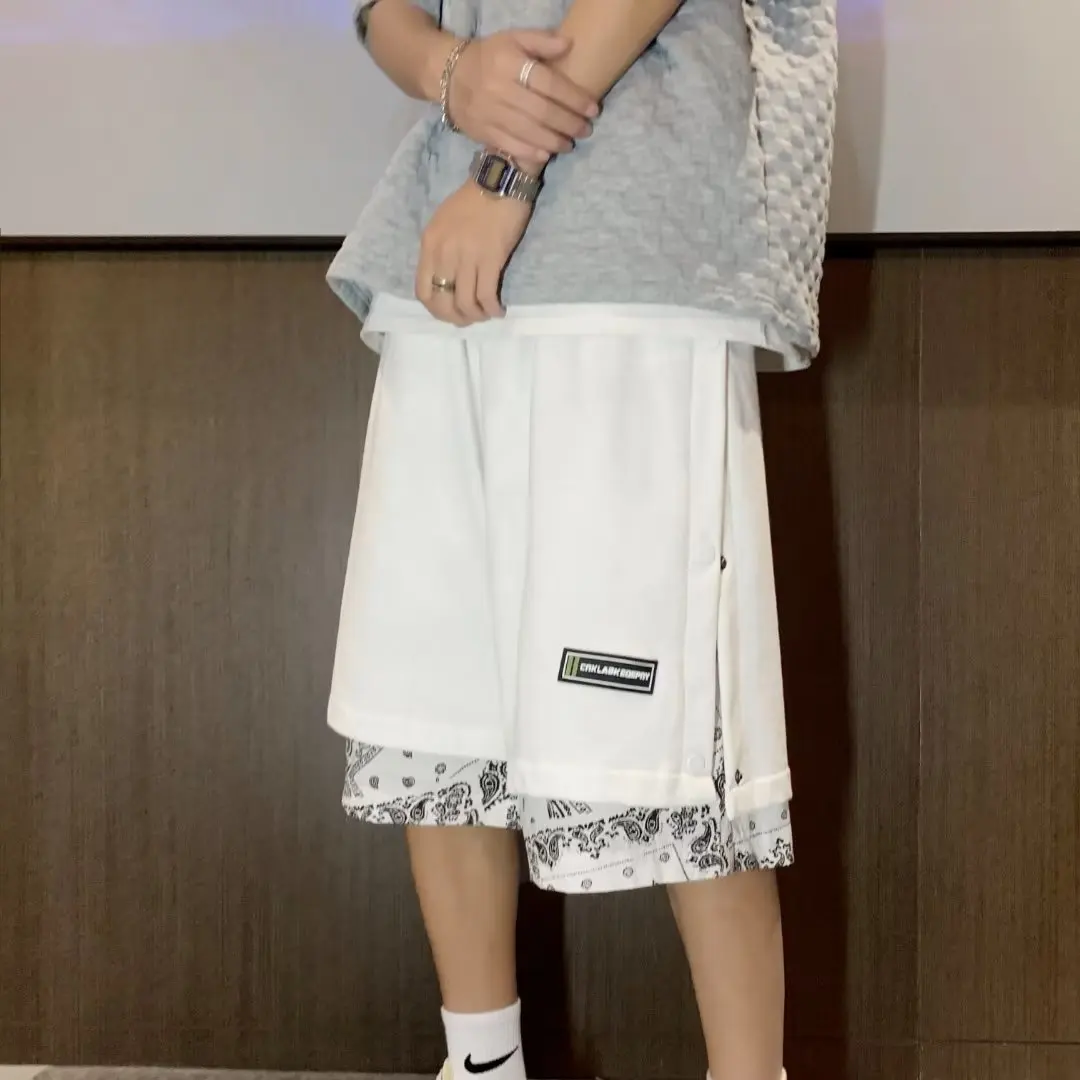 

Летние тонкие американские бейсбольные спортивные орты для мужчин, повседневные свободные брюки с пятью пуговицами, прямые брюки, модный бренд