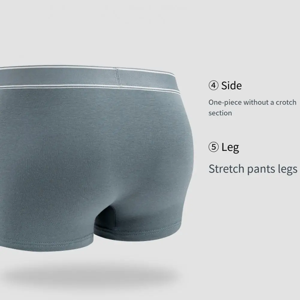

Эластичное мужское нижнее белье, мужские хлопковые трусы-боксеры, влагоотводящее нижнее белье, дышащие летние трусы с широкой эластичной вставкой