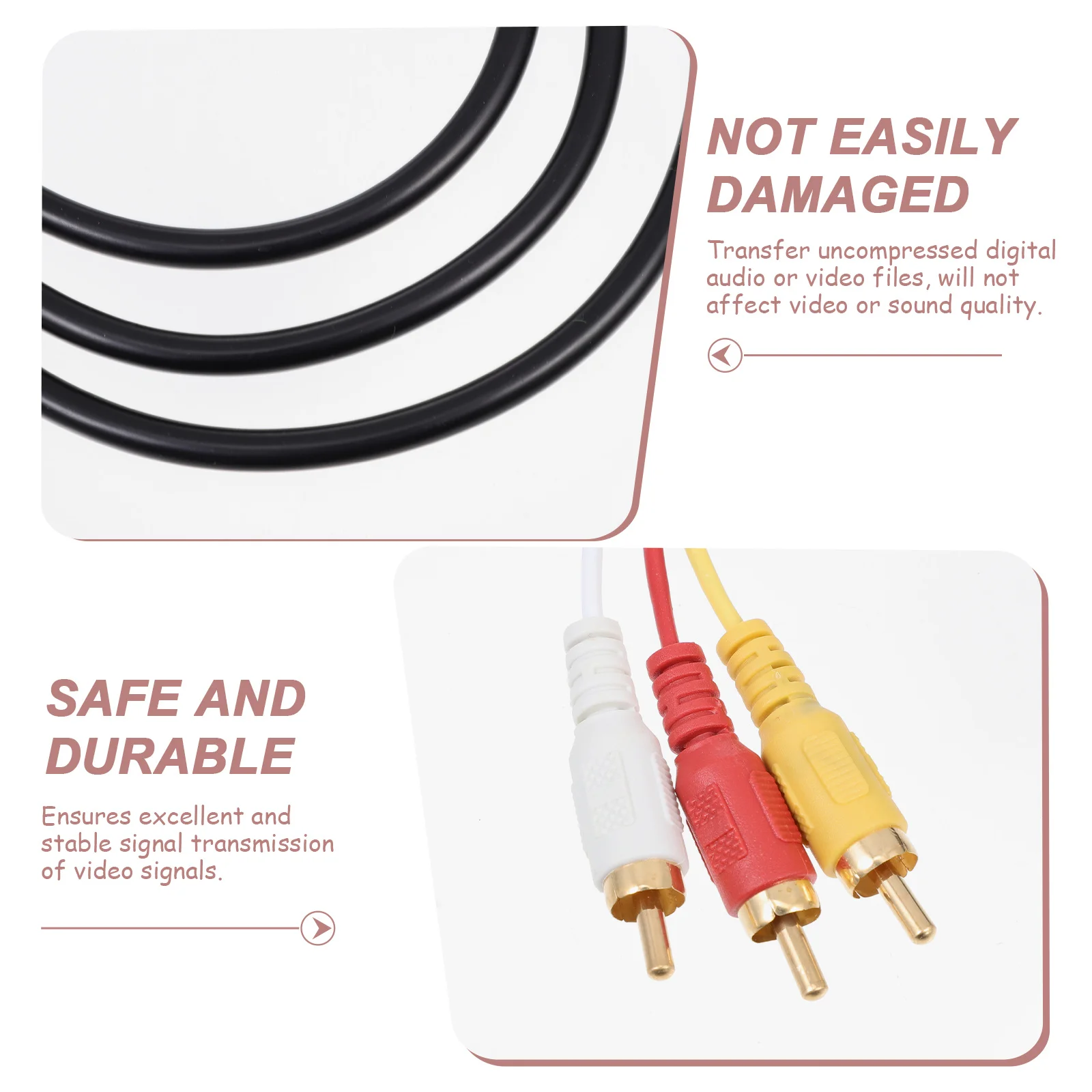 

to Av Adapter Cable High Definition Lossless Transmission Plug and Play for Dvd Projector Conversion Cord