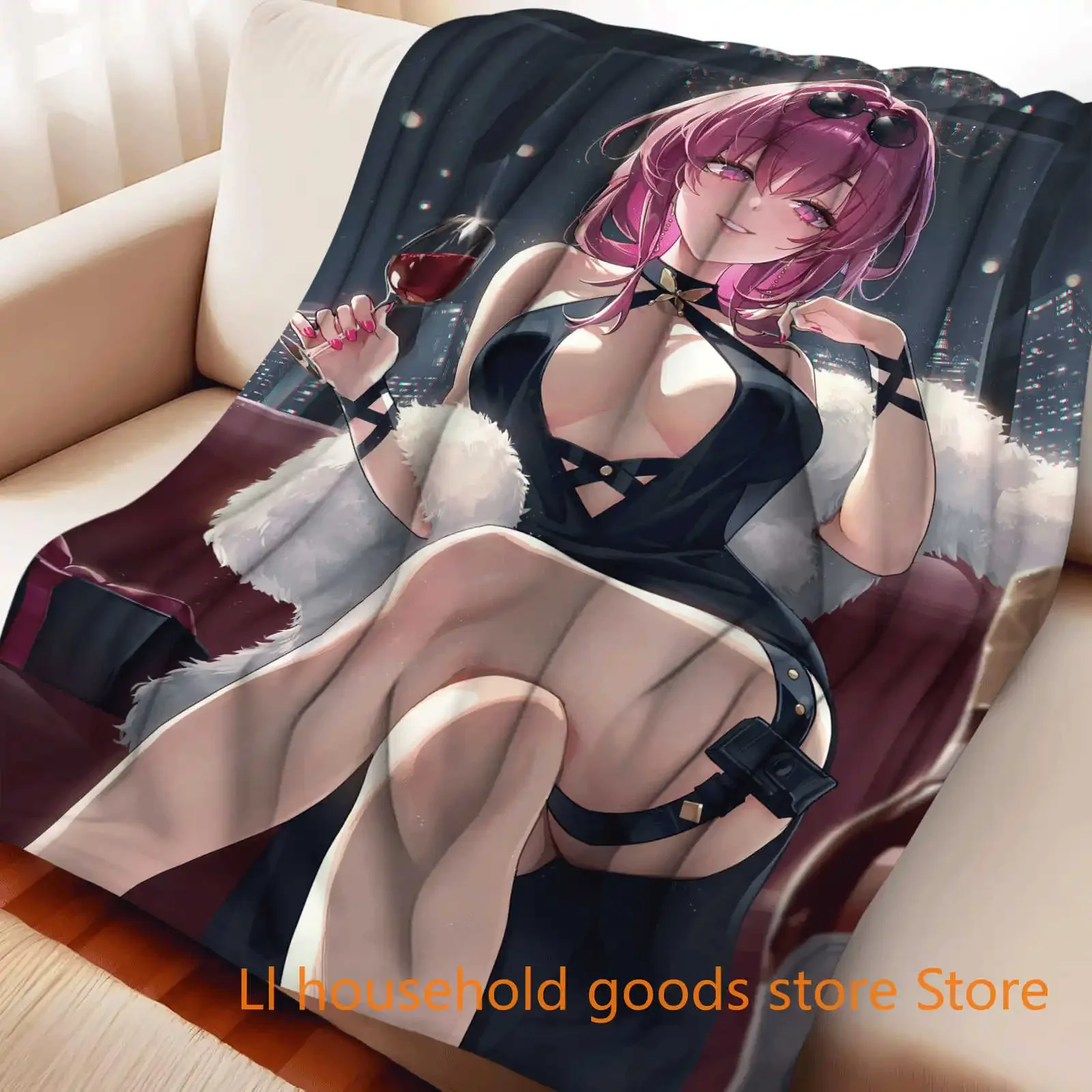 

Honkai Star Kafka Throw Blanket for Couch Sofa Travel Home Hiking Picnic Bedding Soft Flannel Blanket