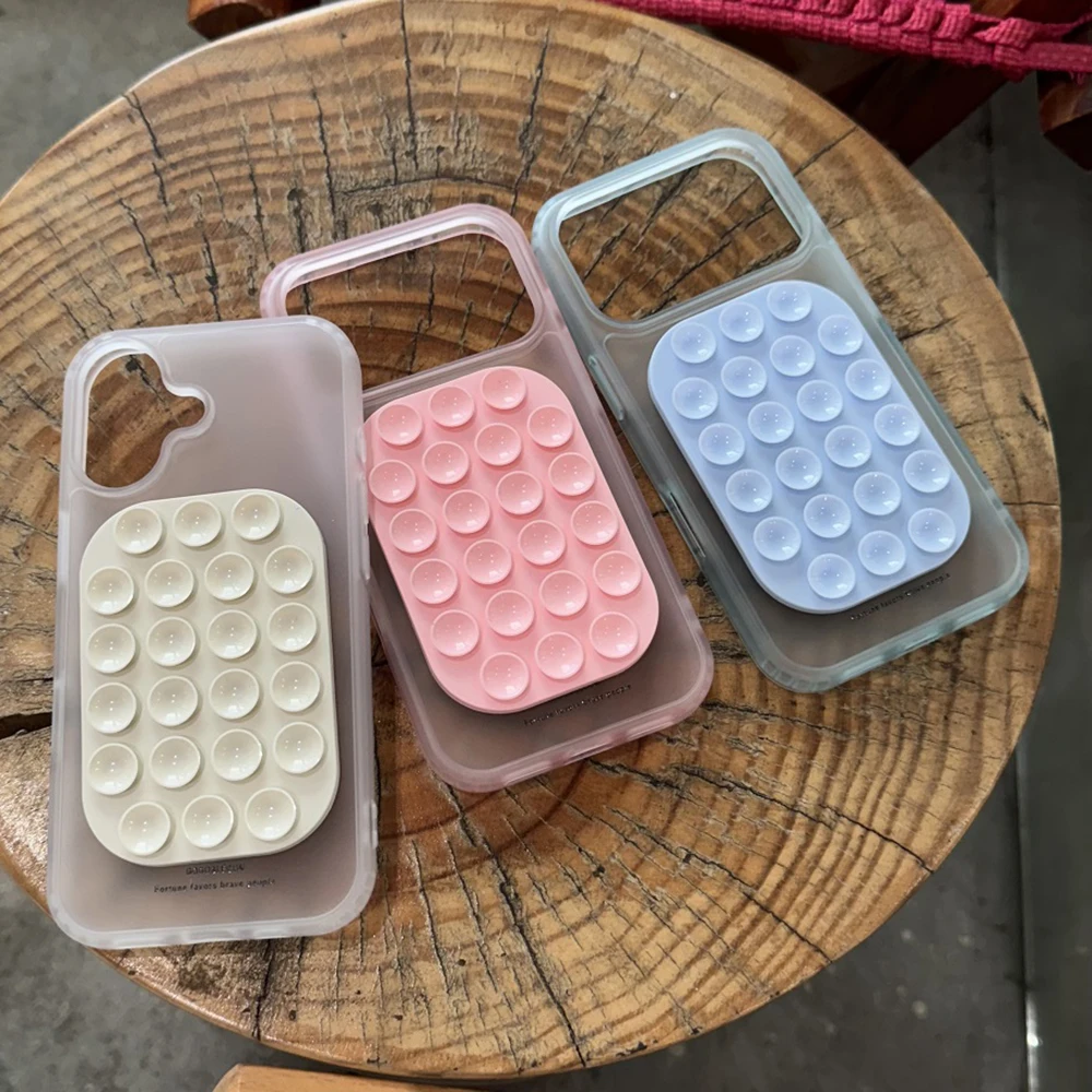

3D Suction Cup Clear Magnetic Wireless Charging Case for IPhone 17 16 15 17ProMax Adsorption Strong Function Cover for Magsafe