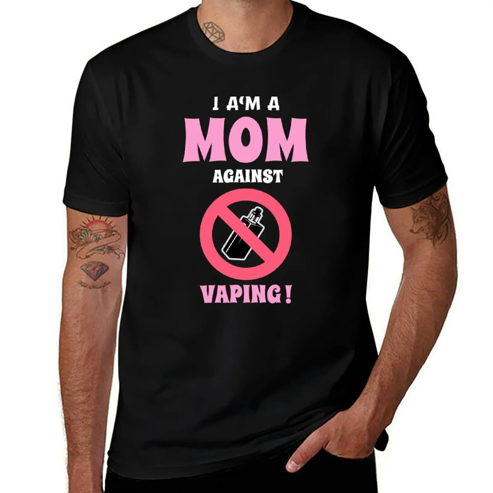 I Am a Mom Against Vaping ! - Oddly Specific T-Shirt Basic Plain Short Sleeve Crew Neck Tee T-Shirt