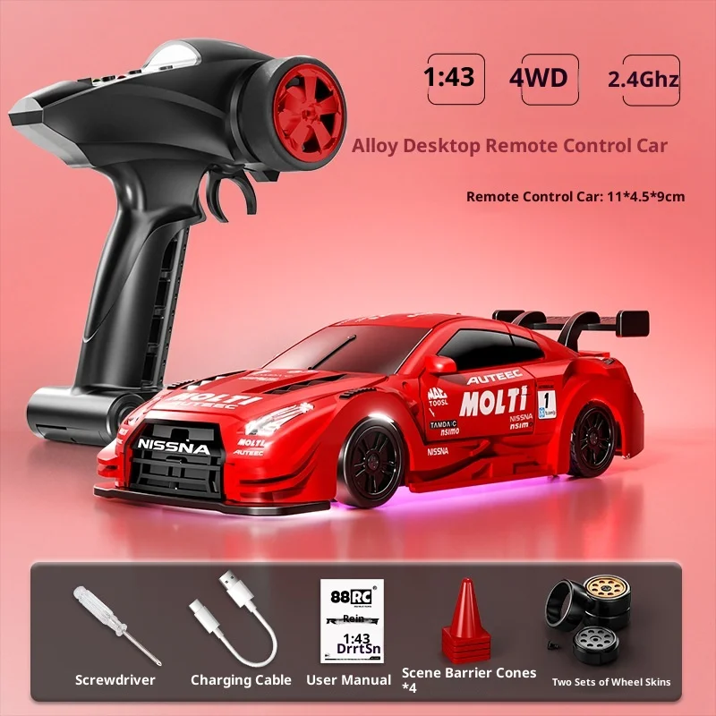 

В наличии 1/43 легкосплавный дрифтовый автомобиль D43 с полным приводом для дрифта, настольная серия, полностью пропорционально, включая гироскоп