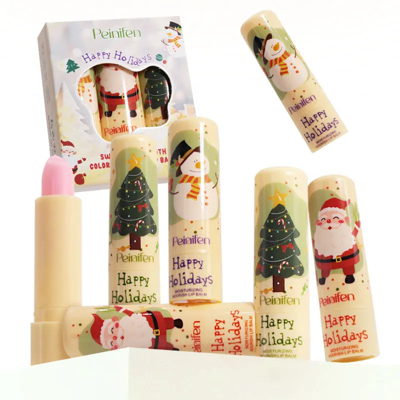 Batom que muda de três cores, hidratante e calmante, muda de cor com temperatura, conjunto de batom refrescante e não gorduroso