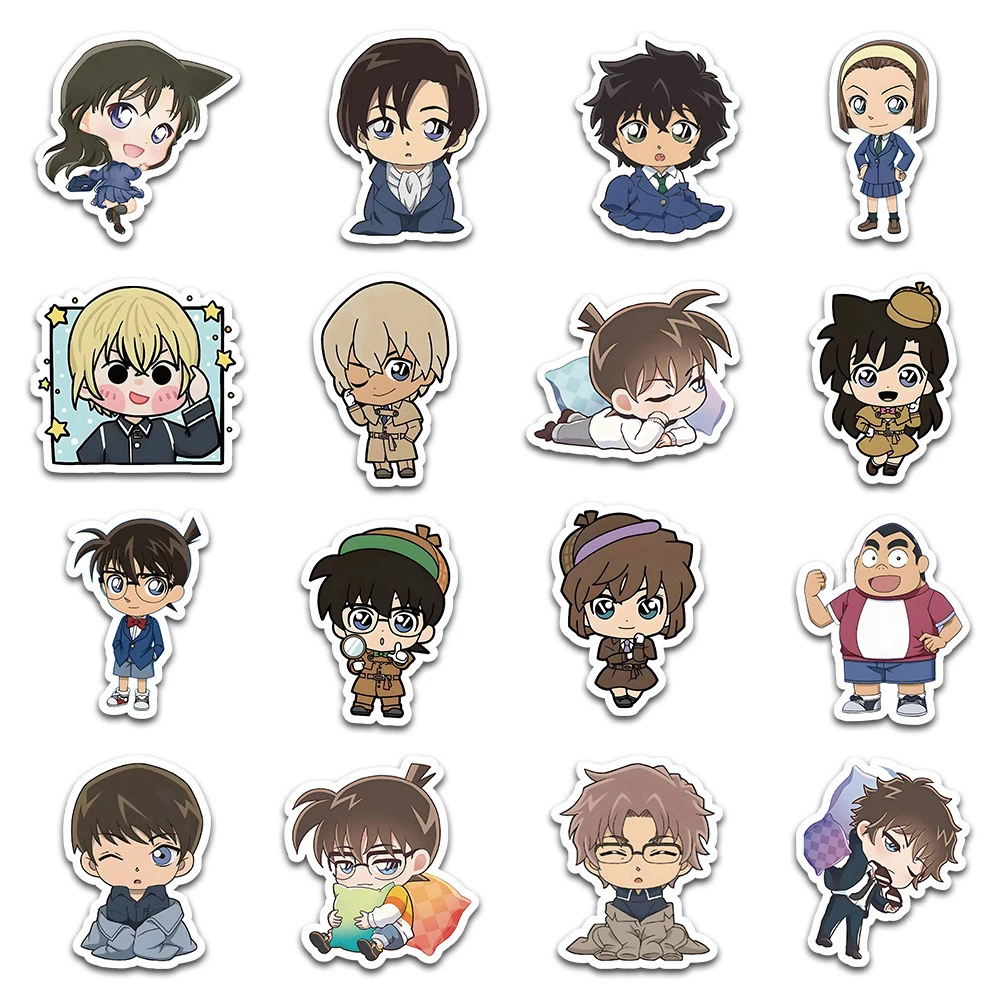 10/30/70pcs Detective Conan Cartoon Stickers Cute Anime Decals for Kids Toy Water Bottle Notebook Phone Kawaii Graffiti Sticker