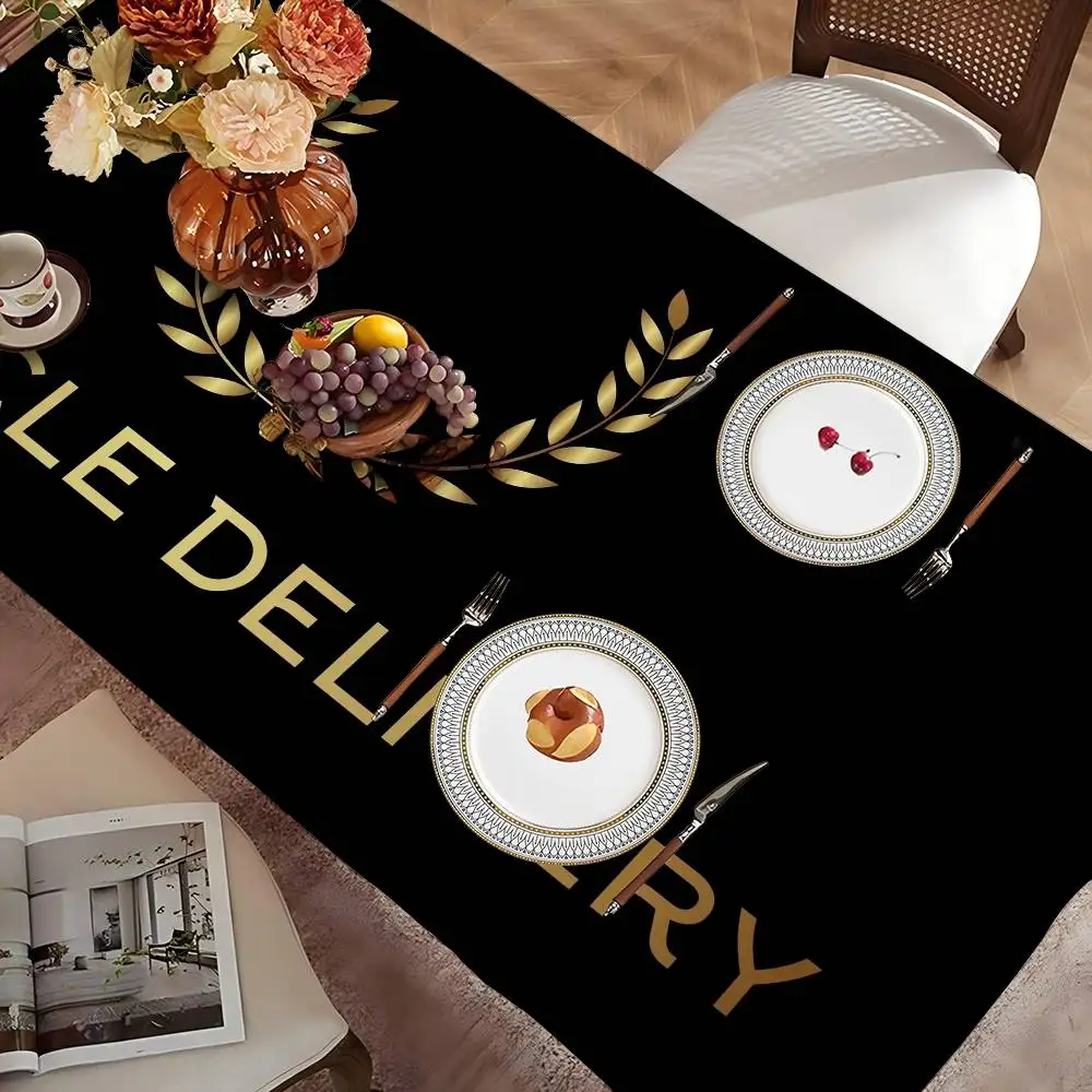 فريد بيري مفارش المائدة المنزلية لتزيين الطعام وإكسسوارات الطاولة المستطيلة قماش مقاوم للماء مضاد للبقع #1