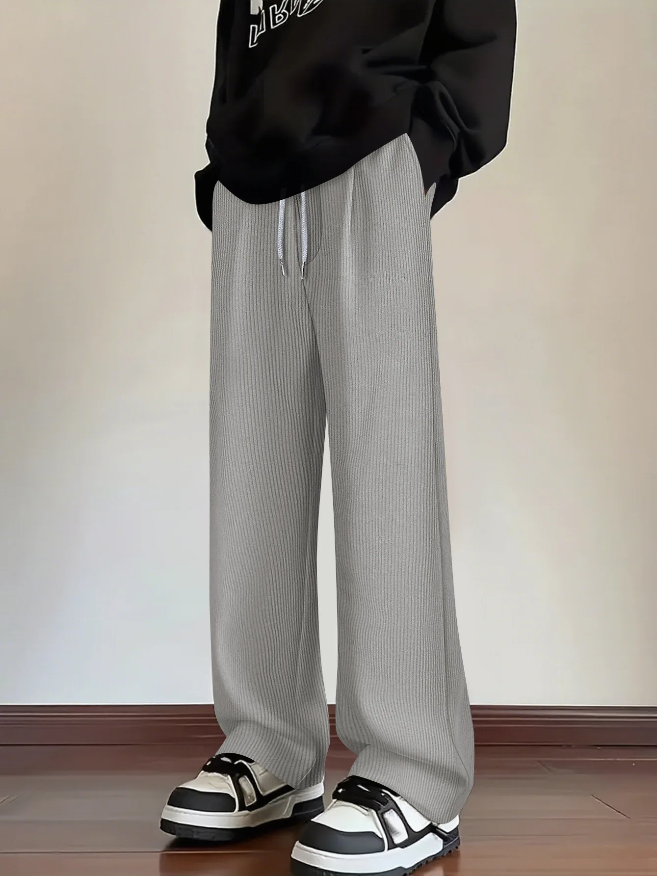 

Amazon Cross border 2025 Autumn New Men's Corduroy Loose Straight Casual Pants Trendy Versatile Pants for Men