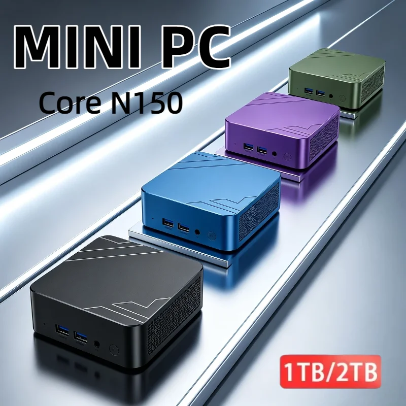 2026 Intel Core N150 Mini PC Compact 16G BLarge SSD4K Display WiFi6 BT5.2 Multifunctional Office Gaming Mini Computer Device