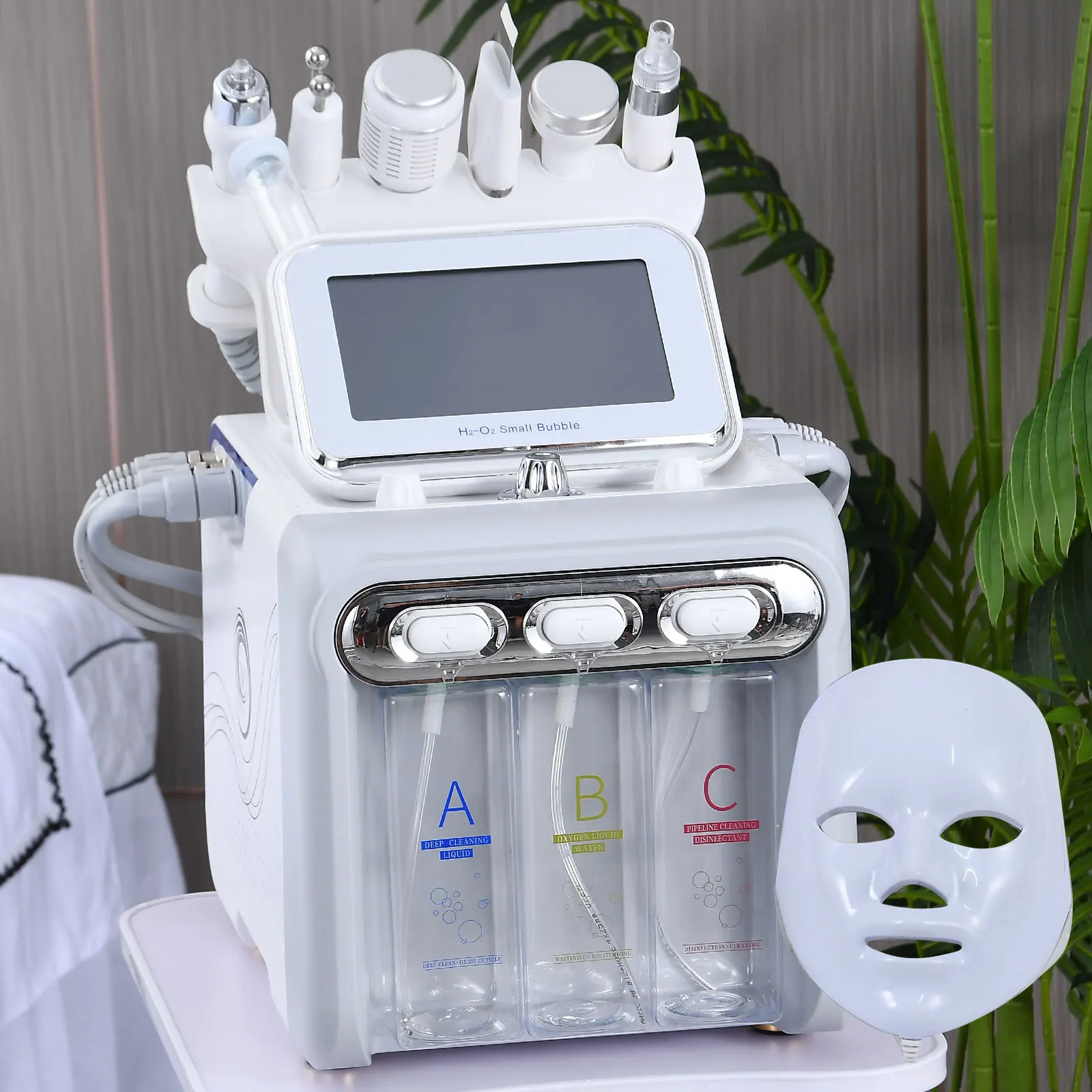 Machine qualifiée ale à l'hydrogène et à l'oxygène, appareil de soins du visage Hydra, hydratant pour la peau, salon de beauté, 7 en 1