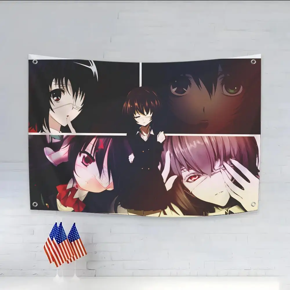 StylishCasual Anime A-Another Style Flags Daily four rings hanging no edging for indoor use and outdoor decor easy hanging