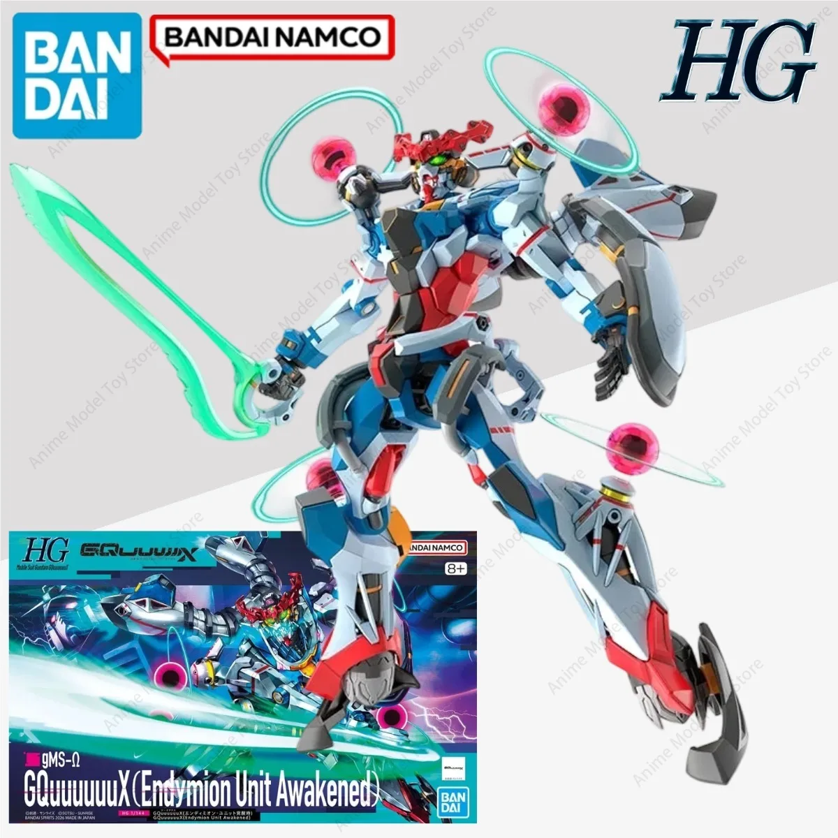 

Original Bandai Genuine Gundam HG GMS-Ω 1/144 GQuuuuuuX Endymion Unit Aqakened Anime Figures Model Kits Action Collectibles Toys
