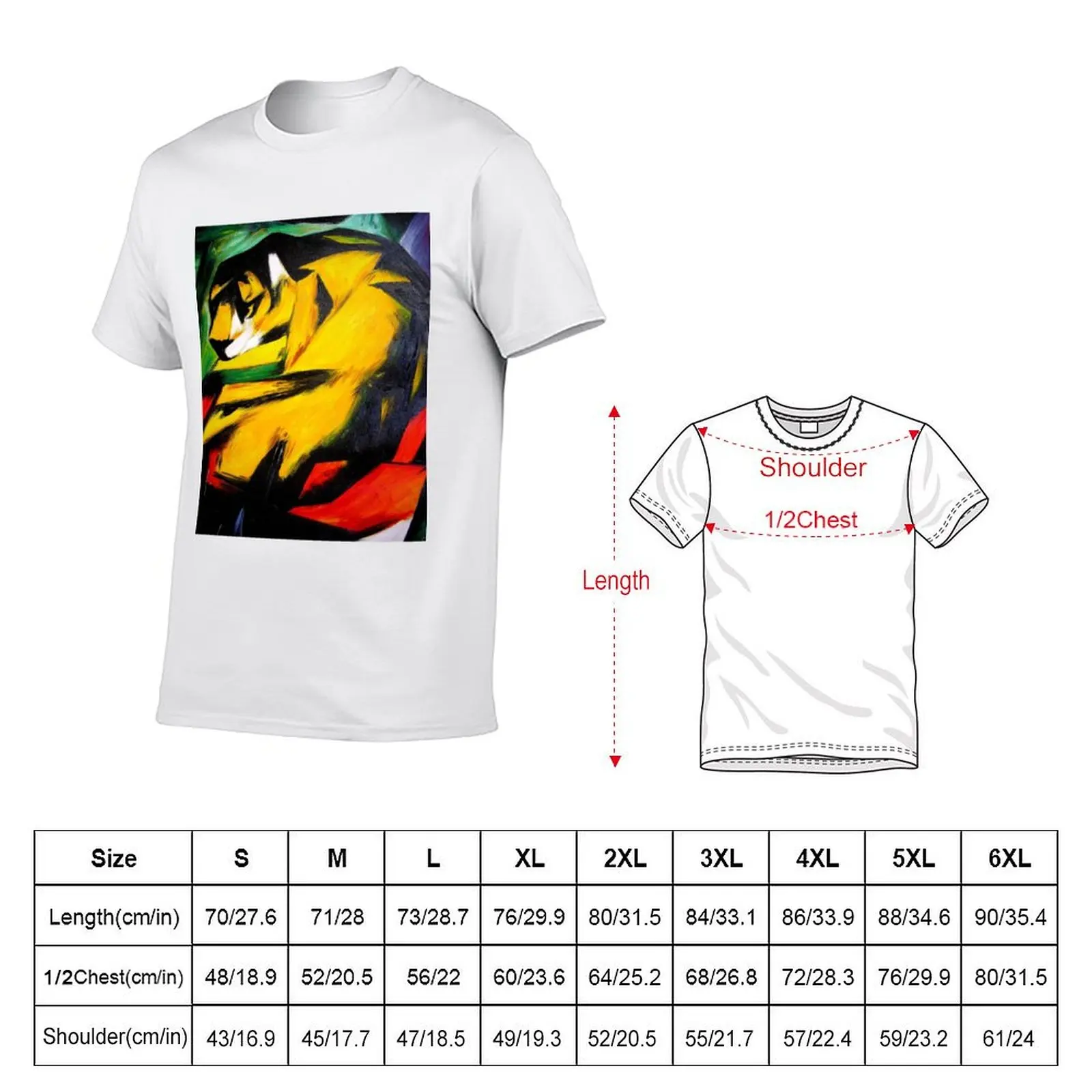 shirts custom cotton graphic men shirt shirt by art luxury 100% t mens franz marc print T-Shirt brand t t