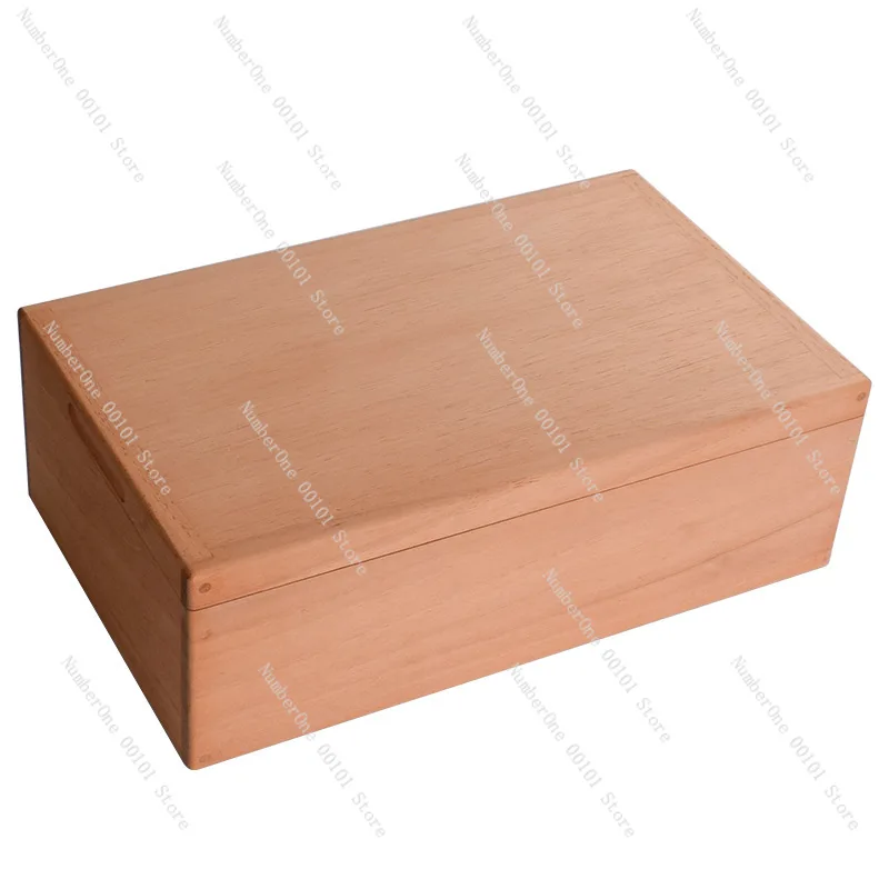 Professional Spanish Cedar Cigar Humidor 120 Capacity Large Wooden Storage Box with Hygrometer Humidifier Desktop Display Gift