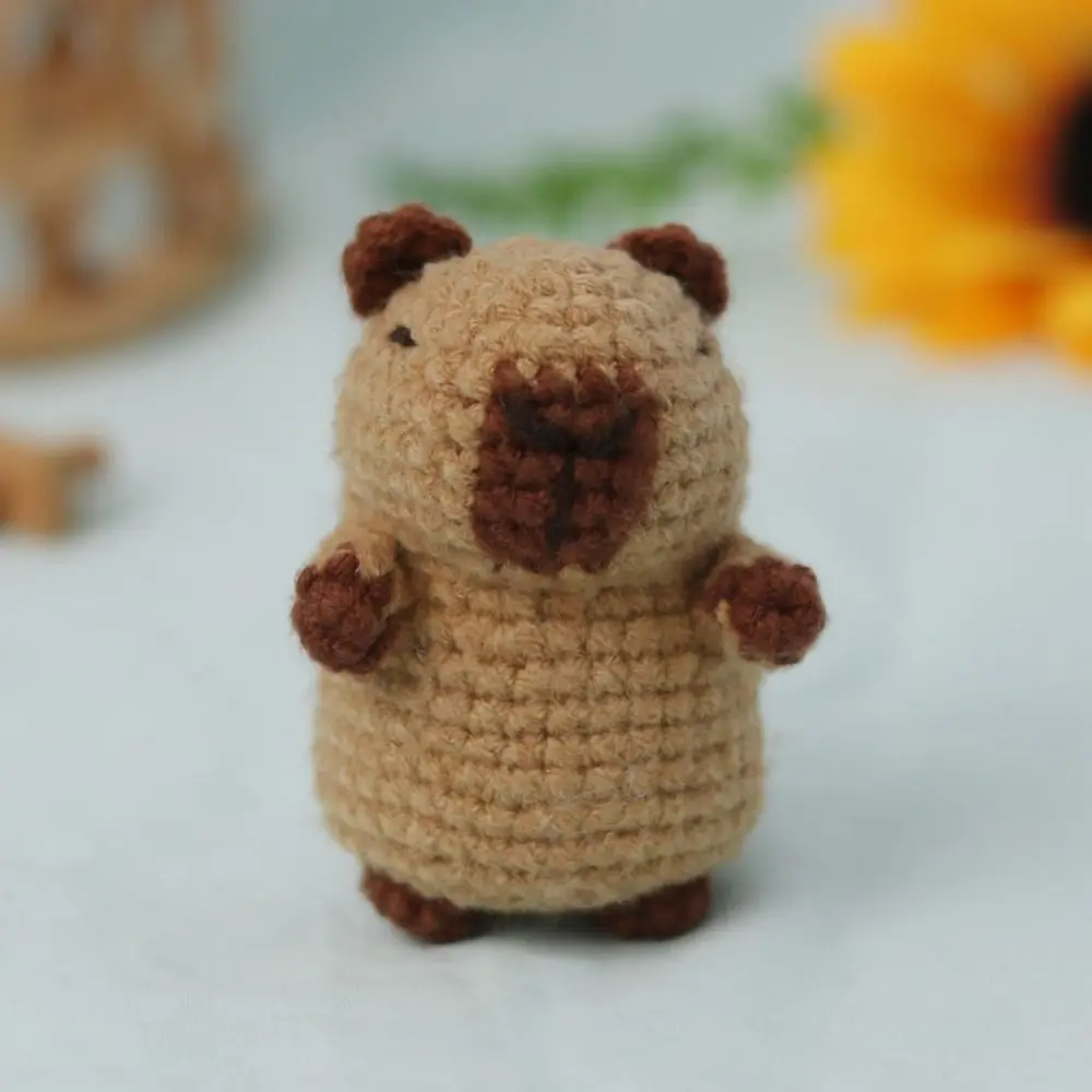 Beginner Crochet Stuffed Animal Kit with Crochet Hooks DIY Set Capybara DIY Crochet Kit Non-Finished Product Guinea Pig