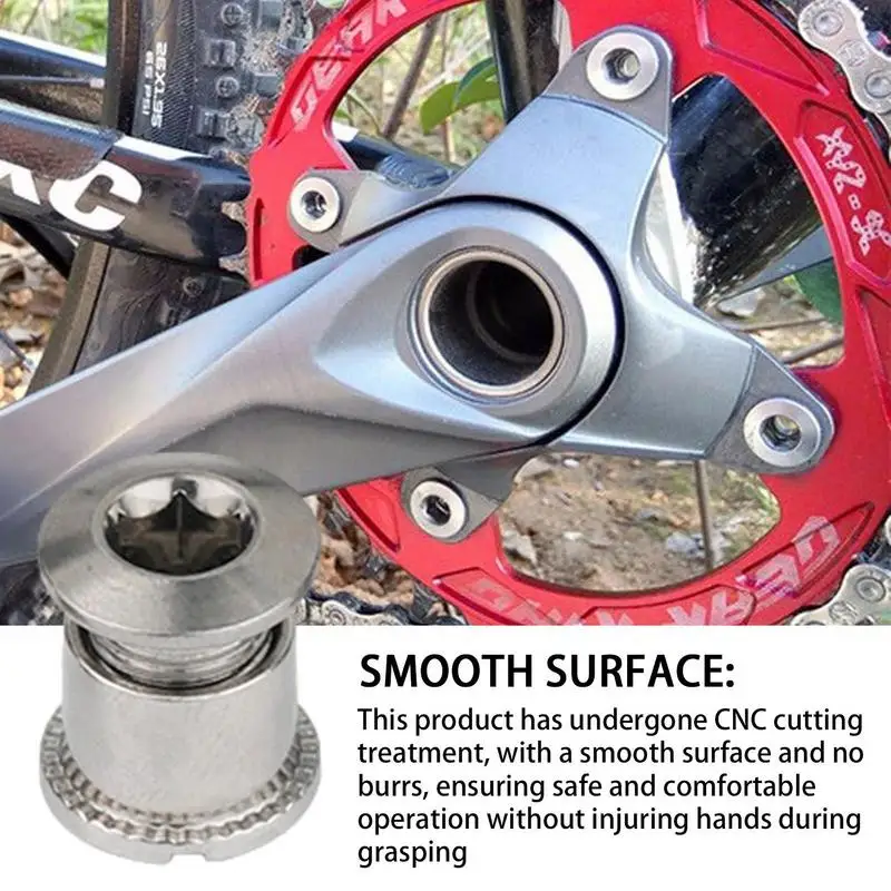 Bike Bracket Screws M8 Hex Crank Arm Fixing Bolt with Caps Capless Bottom Bracket Allen Key Bolt Screws Nut Bicycle Accessories