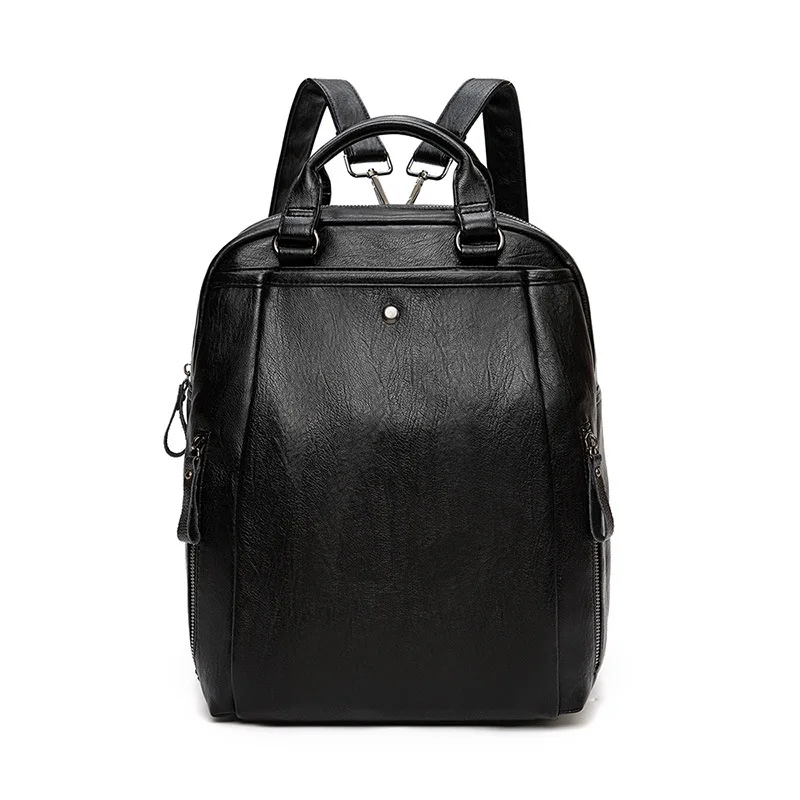 

Fashionable large capacity minimalist computer bag versatile business women's soft leather backpack