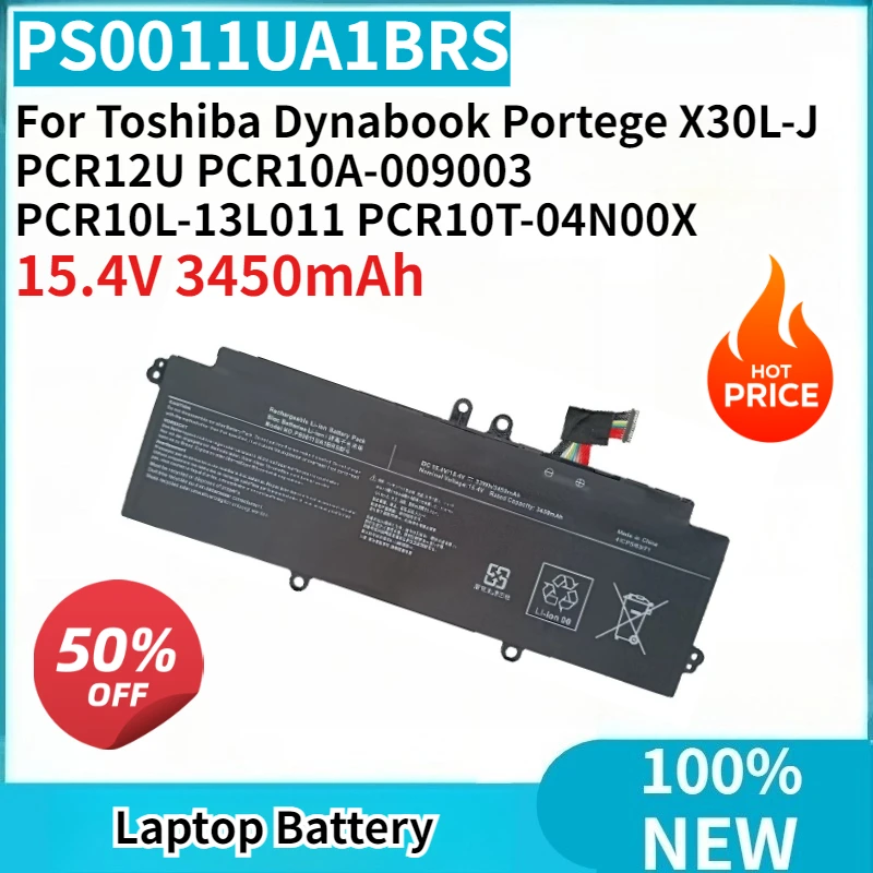 Laptop Battery PS0011UA1BRS 15.4V 3450mAh for Toshiba Dynabook Portege X30L-J PCR12U PCR10A-009003 PCR10L-13L011 PCR10T-04N00X