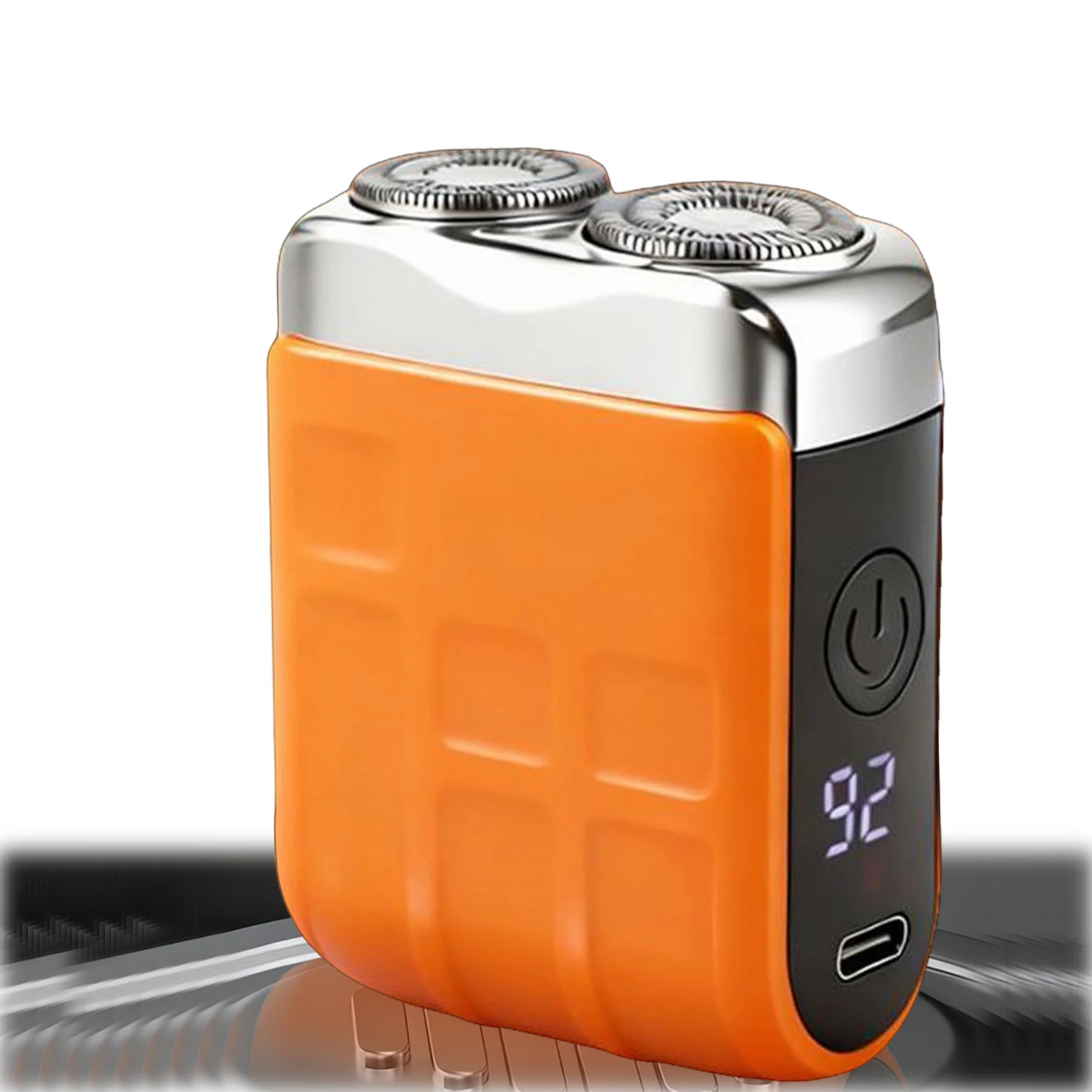 Men Mini Electric Shaver Type-C Rechargeable Facial Beard Trimmer with Smart LED Display 9000 RPM Blades Razor for Home Travel