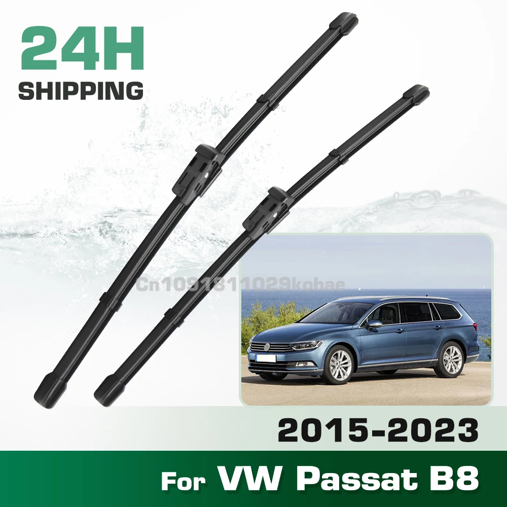 

For VW Passat B8 2015-2023 2016 2017 2018 2019 2020 2021 2022 LHD&RHD Front Wiper Blades Windshield Windscreen Window 26"+18"