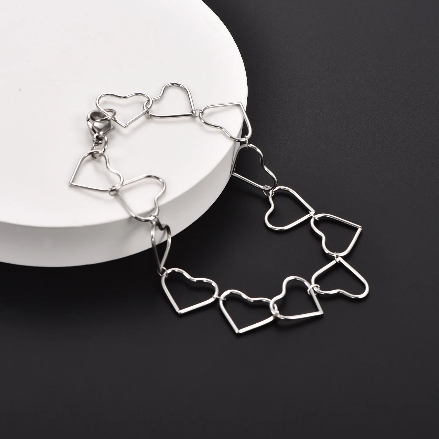 Urlaubs-Herz-Armband, Edelstahl-Armbänder für Damen, Süße Sommer-Strand-Fußkettchen, Urlaubs-Schmuckzubehör für Mädchen – Detail 4
