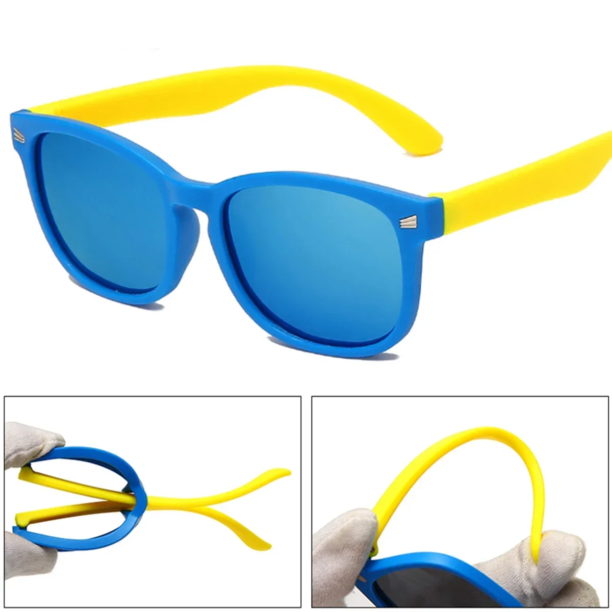 2024 Fashion Brand Children\'s Color Sunglasses Anti UV Baby Sunshade Anti Blue Light Glasses Girl and Boy Sunglasses UV400