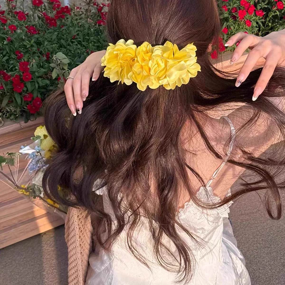 Blume Banane Clip Hochwertiges Temperament Hinterkopf Haarnadel Gerade Clip Meerjungfrau Form Haarnadel Haar Zubehör