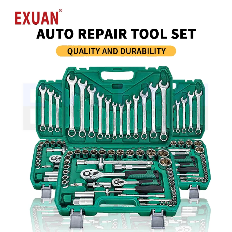 Auto Repair Tool Set Socket Ratchet Wrench Comprehensive Collection Of Multi Functional Toolbox For Automotive Repair Sleeve Set