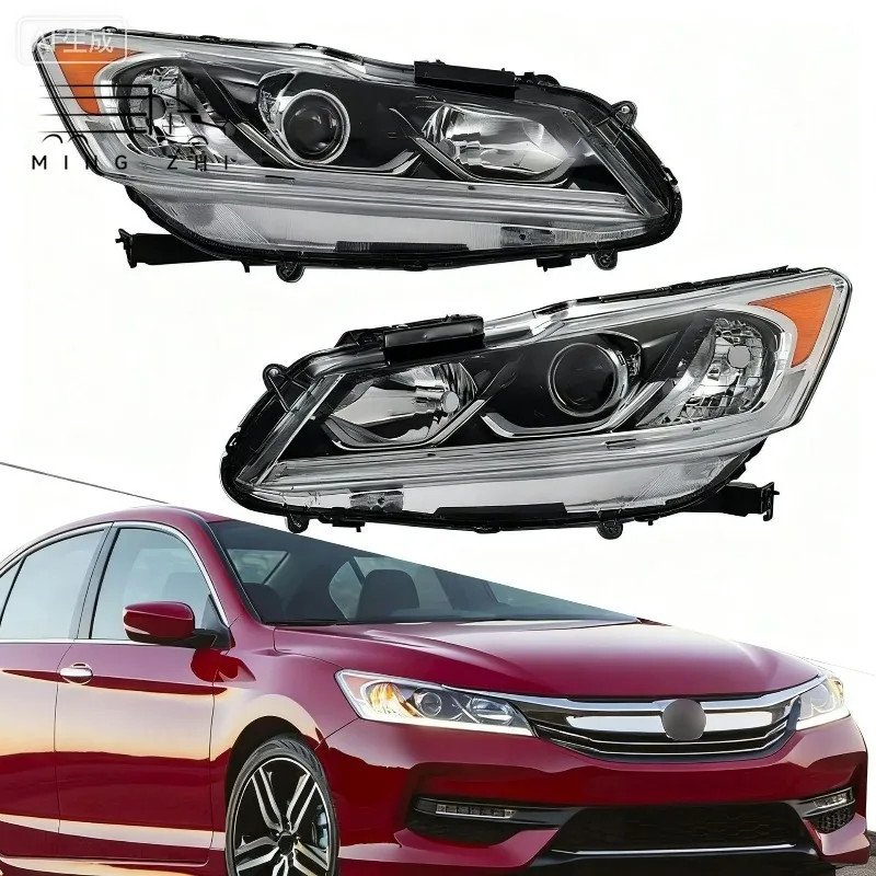 33150-T2A-H81 Faro Delantero Nuevo para Automóvil, Versión Amarilla para Estados Unidos, 33100-T2A-H81 33100-T2A-A61 33150-T2A-A61 para Honda Accord 2013-2016