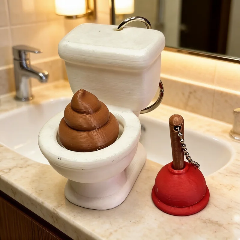 Funny Poop Anti Stress Keyring, Fingertip Button Clicker Decompression Toy, Cute Bag Hanging Ornament, Calming Toy for Adults