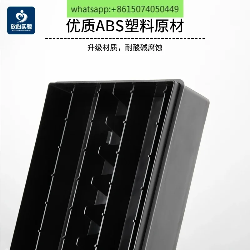 Labshark Immunohistochemistry صندوق مبلل مضاد للجسم صندوق منزلق 10 قطع 20 قطعة شفاف أسود داكن