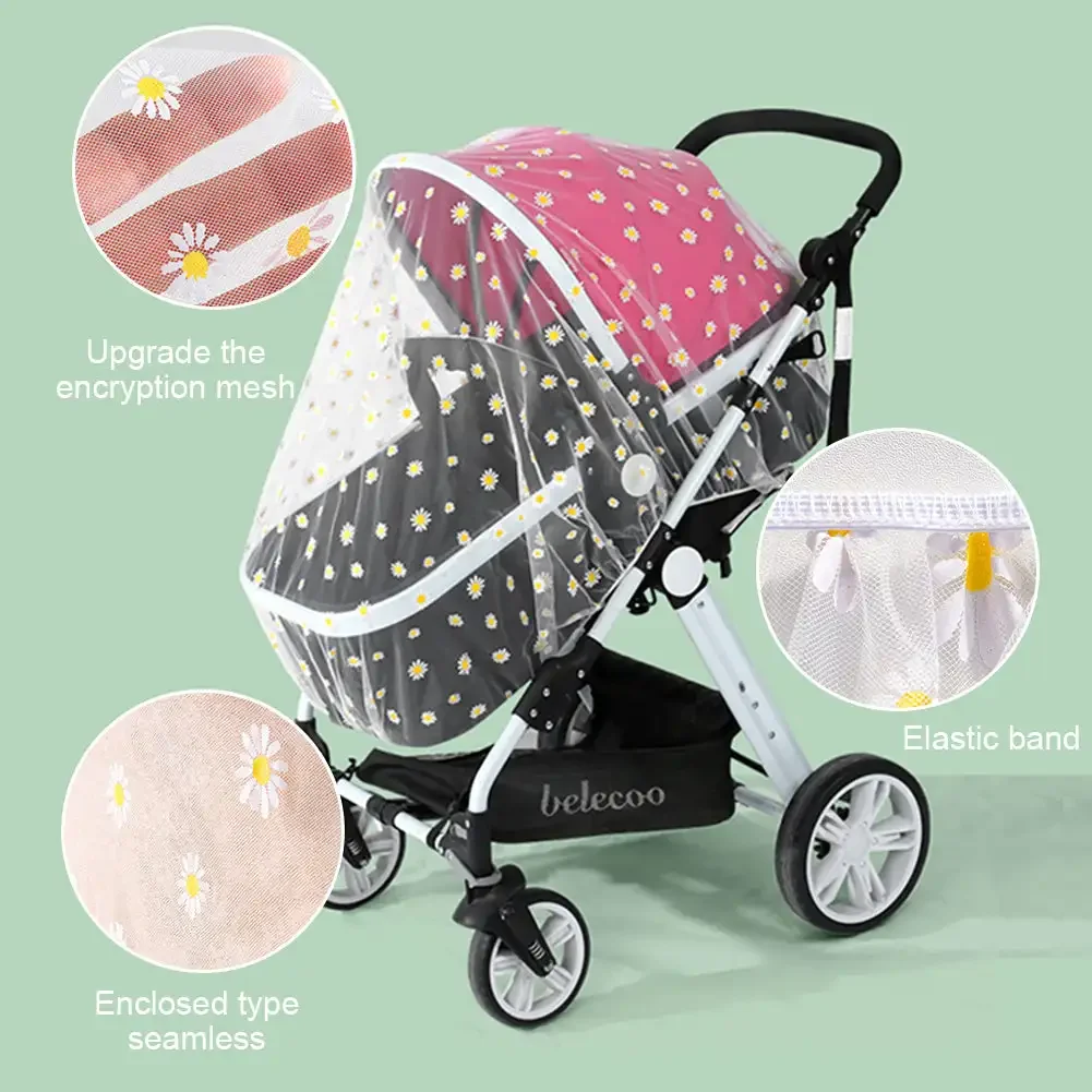 Elastic Type Baby Crib Netting Mosquito Net Pushchair Anti-bug Netting Infant Protection Mesh Stroller Trolley Accessories