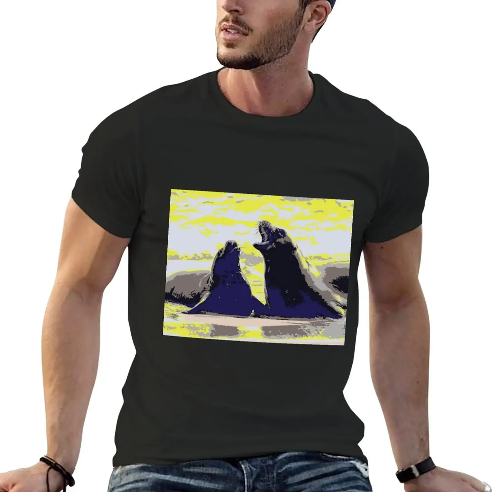 Seals Gone Wild T-Shirt valentines clothes funny meme t-shirts vintage clothes aesthetic clothes men t shirts high quality