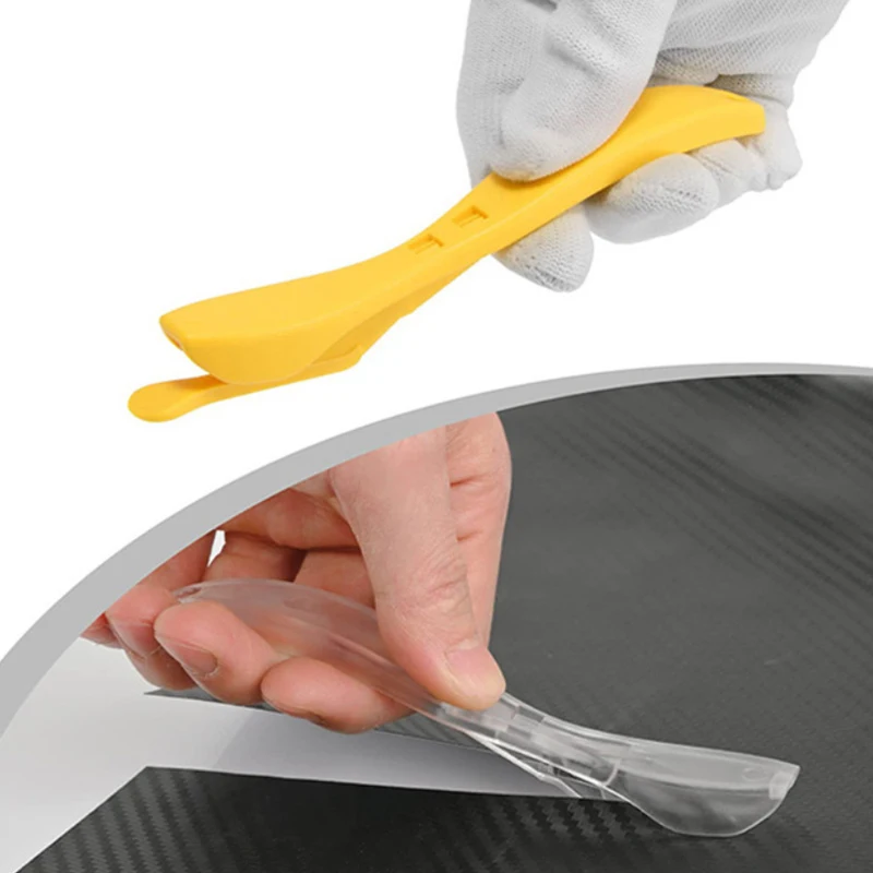 التفاف فيلم القاطع سكين مع شفرات ألياف الكربون الفينيل ورق التغليف القاطع الخلفي المشقق DIY بها بنفسك سيارة تلوين ملصق أداة القطع #2