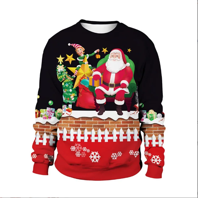 

New 3D Printing Christmas Sweater Women Men Pullover Tops Cartoon Anime Couple Hoodie Sweatshirt S-7XL