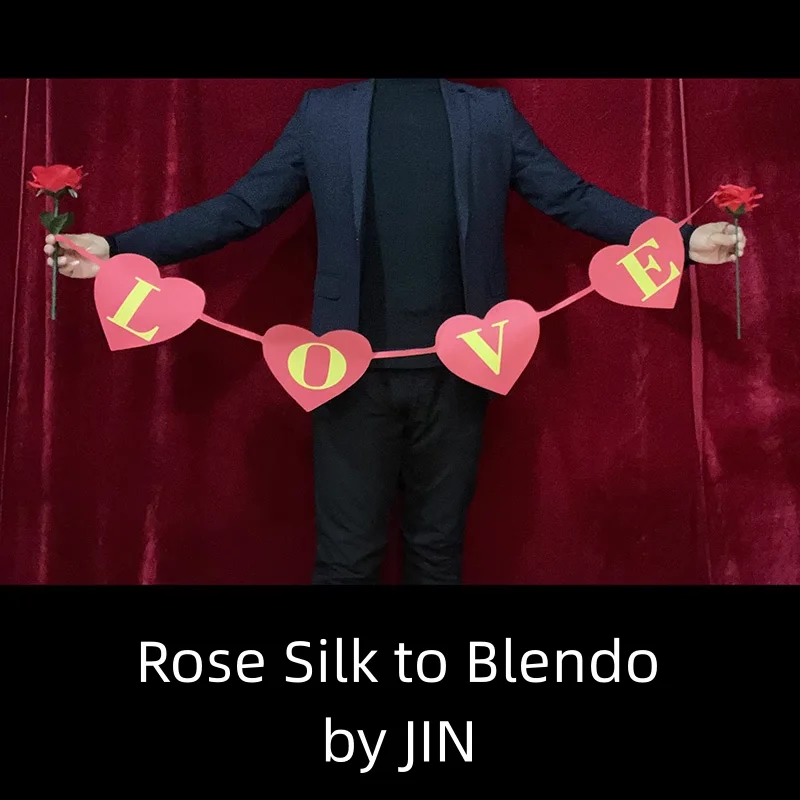 

Rose Silk to Blendo by JIN Magic Tricks Visual Rose Change Magia Three Effects Magician Stage Illusions Gimmicks Mentalism Props