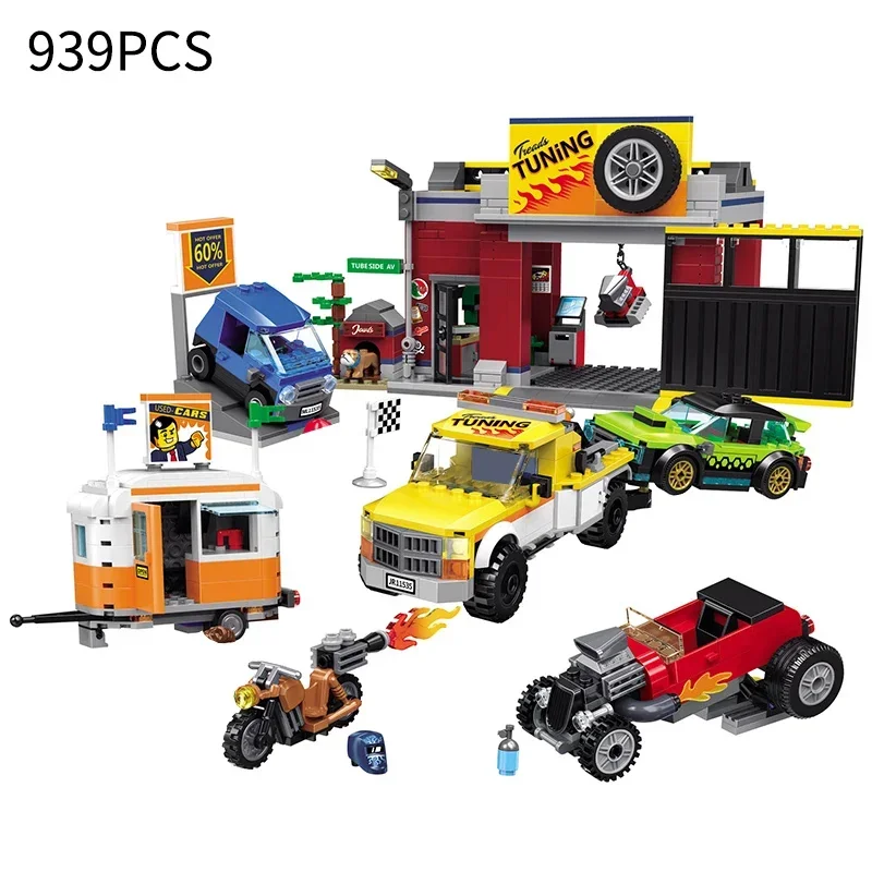 

Tuning Workshop Building Blocks Bricks City Model Compatible lepining 60258 939PCS Toys for Children Kids Christmas Gifts