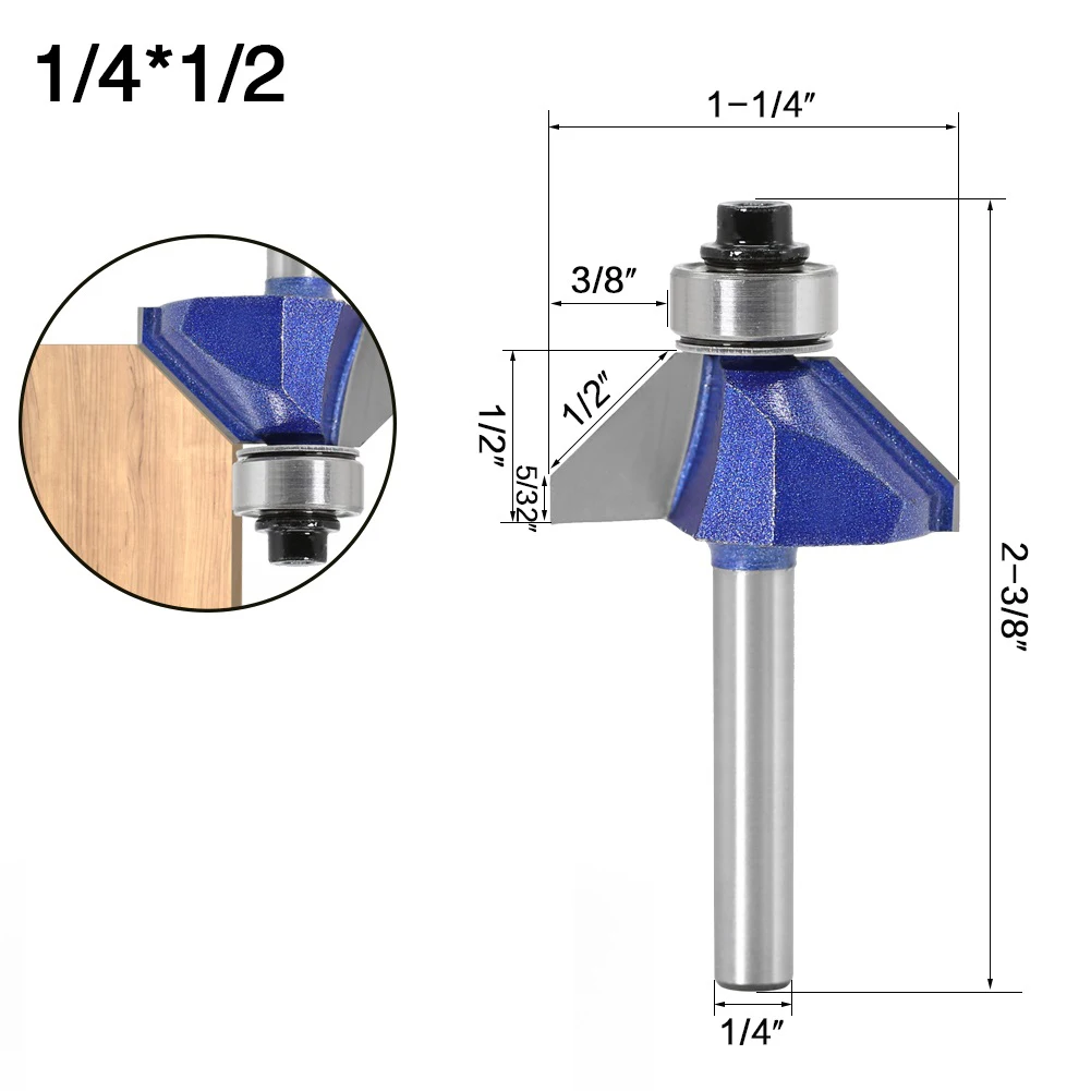 Woodworking Router Bit Router Bit Drawer 1/4*3/8 1/4*5/16 1pc 600 Grit Mirror-Like Finish Solid Hardened Steel YG6