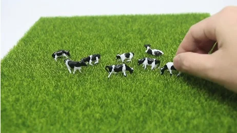 1 to 10pcs 1/87 Miniature Cow Ox Bull Cattle Figurines Farm Models Fairy Garden Sandbox Landscape Action Figures Toys Ornaments