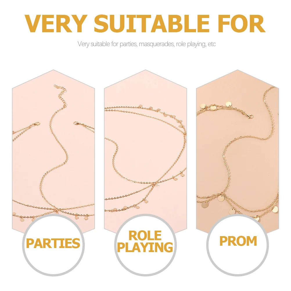 

2pcs Head Ethnic Style Hair Chain Women Delicate Headdress For Party Wedding Bohemian Jewelry Forehead Chain Hair Accessories