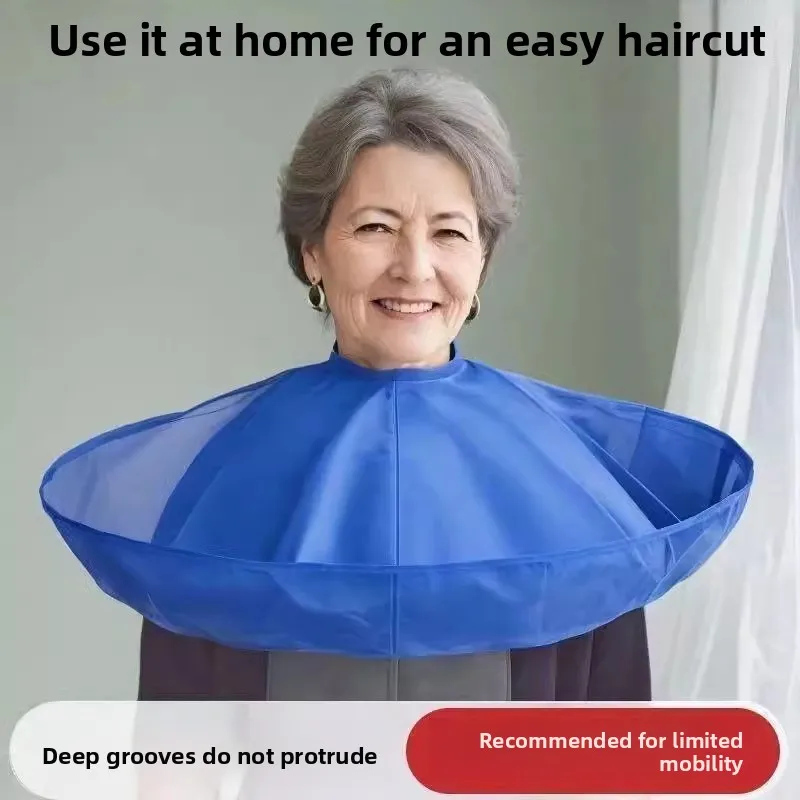 

1pc Hair Cutting Cloak Umbrella Design Cover, Suitable For Salon Barber Cutting Cloak Wrap, Foldable Waterproof And Portable
